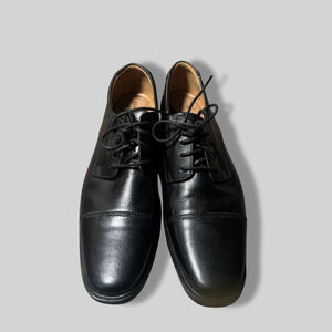Collection by Clarks Tilden Dress Shoes Leather Cap Toe Lace Up Oxford Black M 8